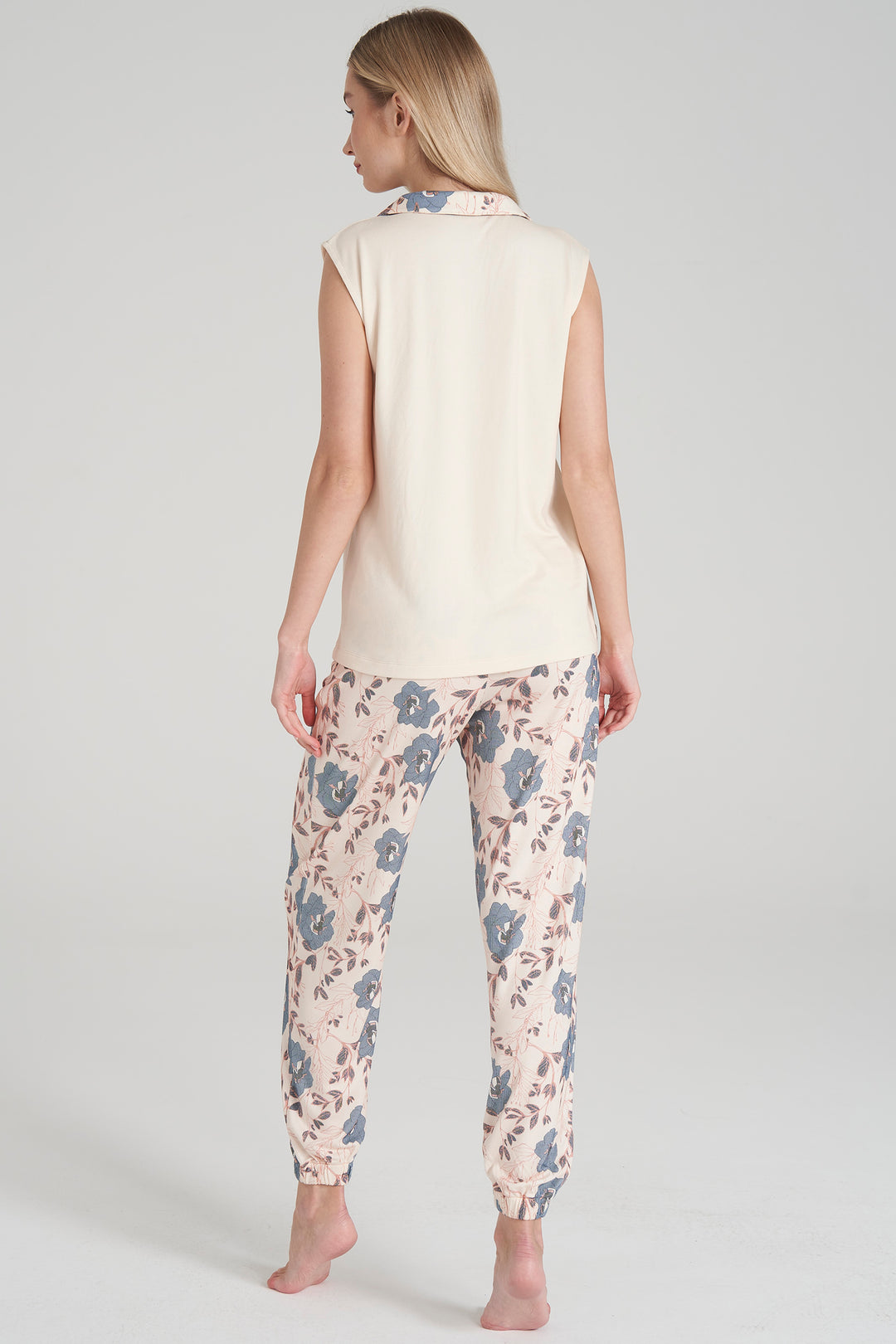 Floral Sleeveless Pajama Set