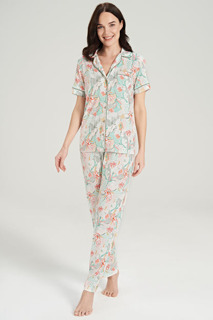 Florales Button-Up-Set