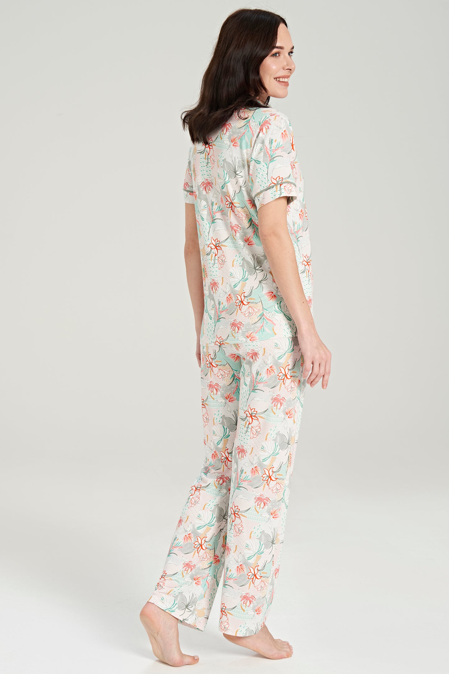 Florales Button-Up-Set