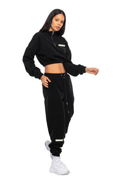 Tracksuit oversize en molleton croisé