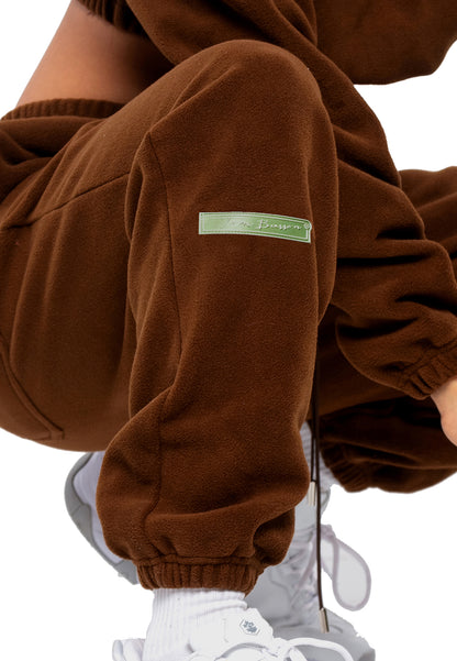 Cropped Fleece Übergröße Trainingsanzug