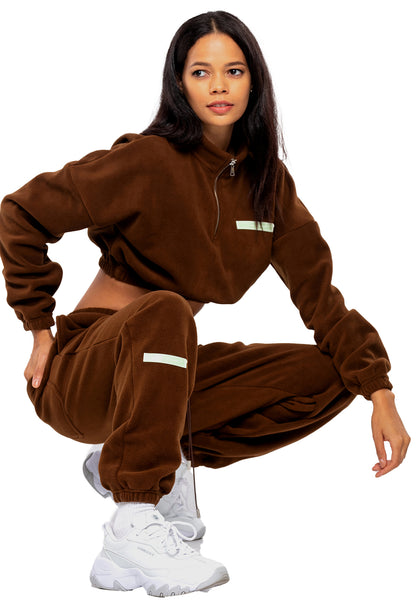 Tracksuit oversize en molleton croisé