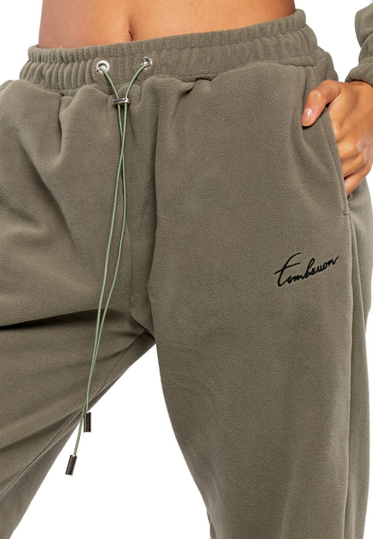 Cropped Fleece Übergröße Trainingsanzug