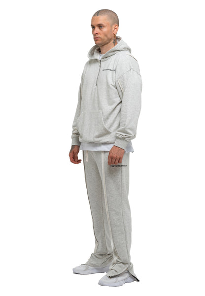 Tuta da ginnastica oversize con zip a quarto di dollaro