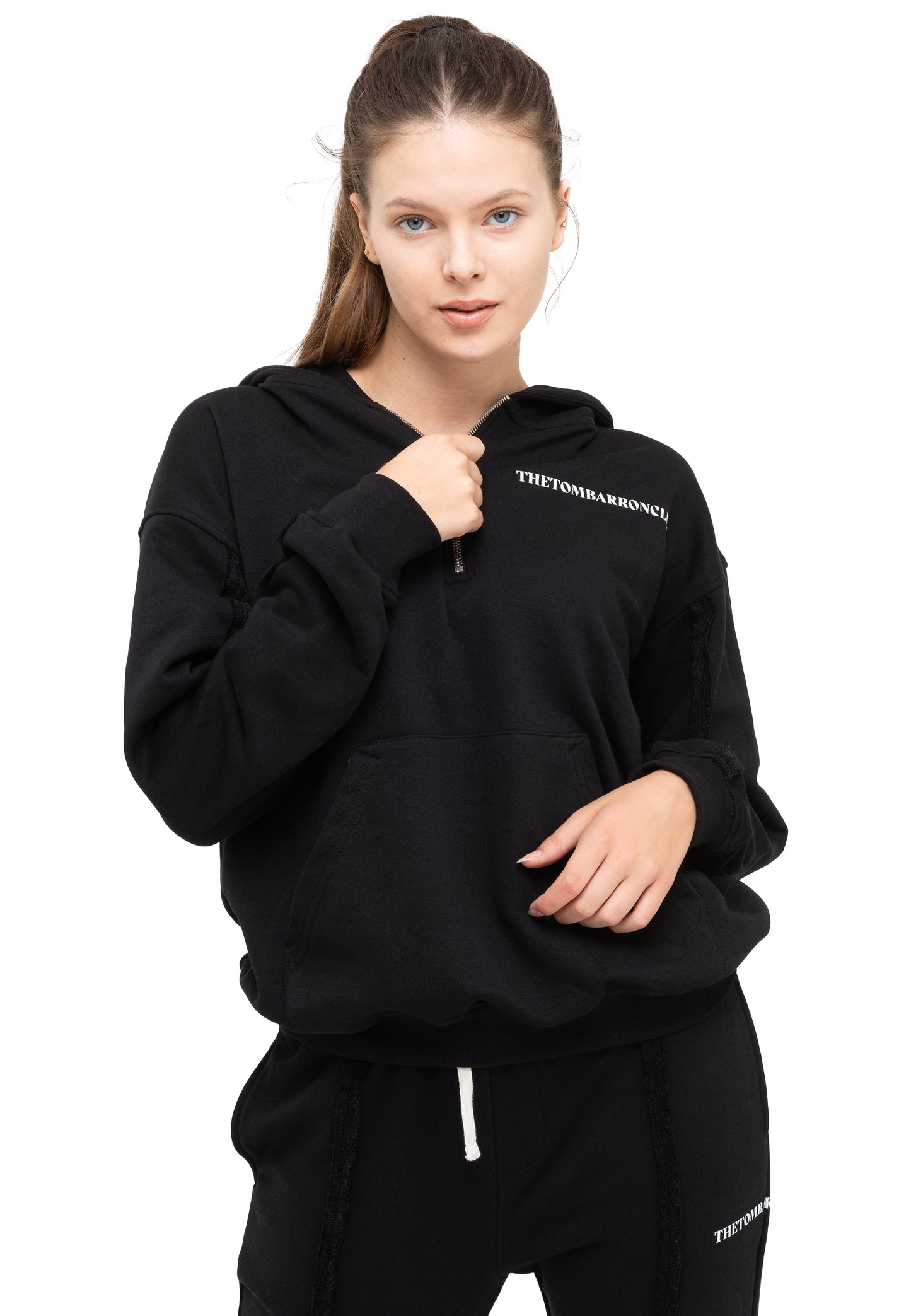 Tracksuit oversize à quart de glissière