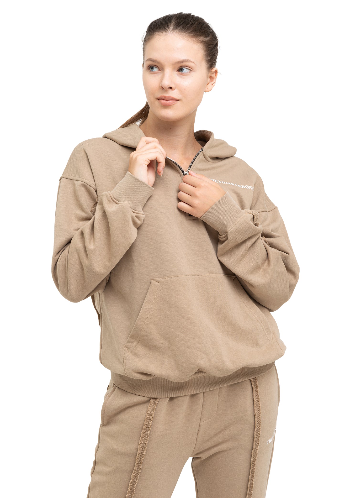 Tracksuit oversize à quart de glissière