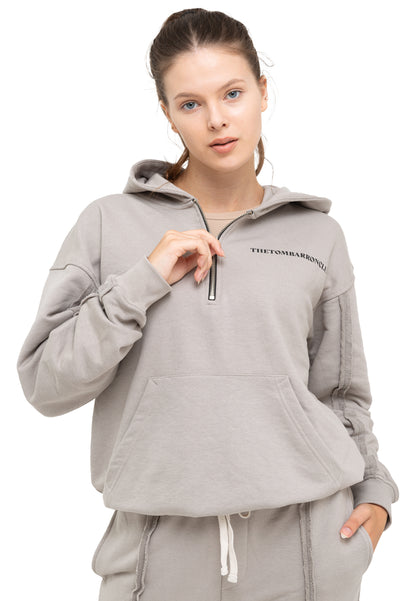 Tracksuit oversize à quart de glissière