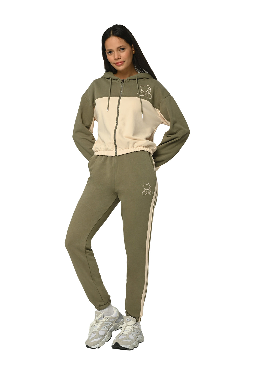 Tom Barron Ladies Cuddly Bear Embroidered Zip-Up Tracksuit