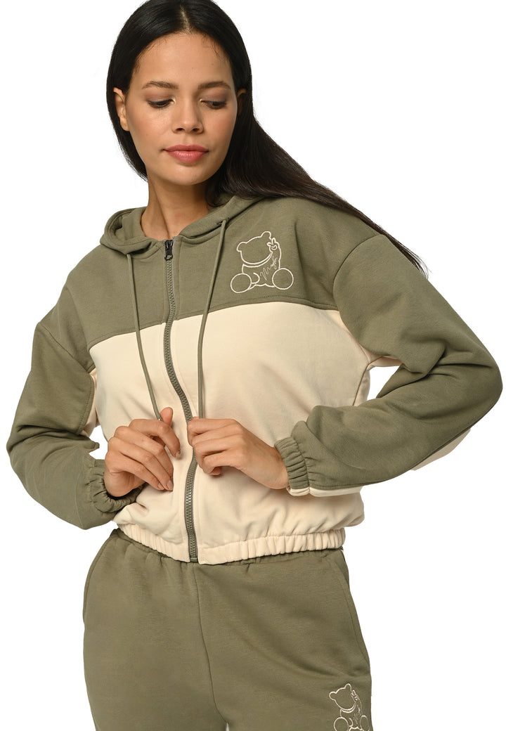 Tom Barron Ladies Cuddly Bear Embroidered Zip-Up Tracksuit
