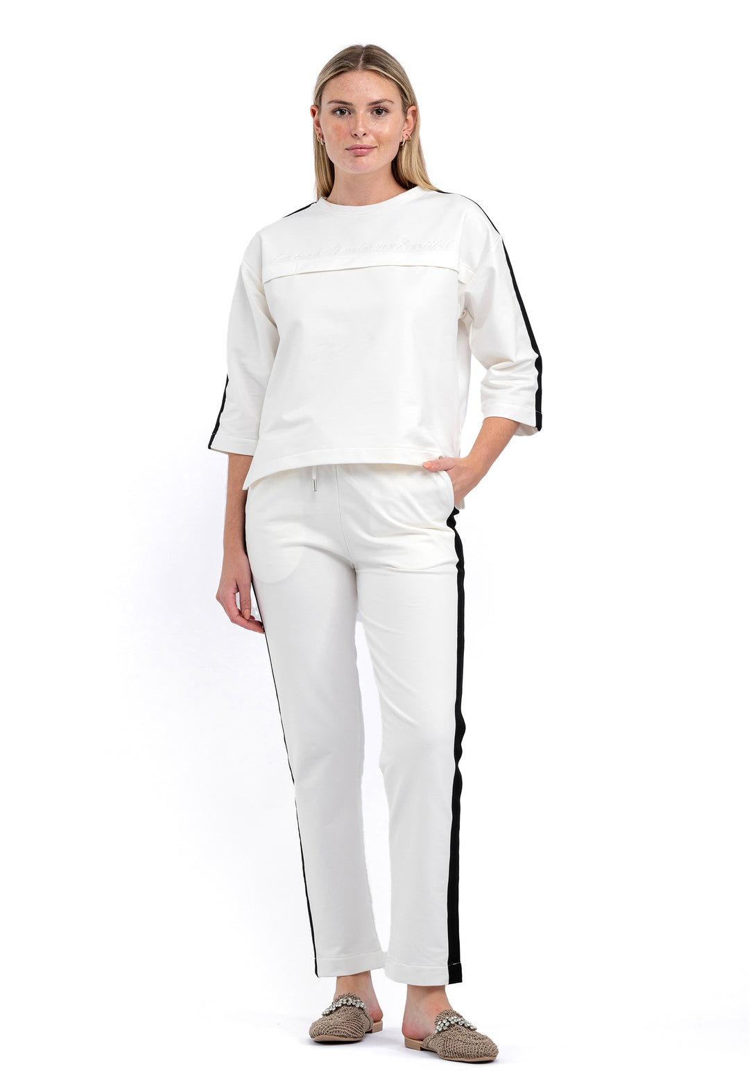 Tom Barron Ladies Half-short sleeve Tracksuit with Embroidery Detailing