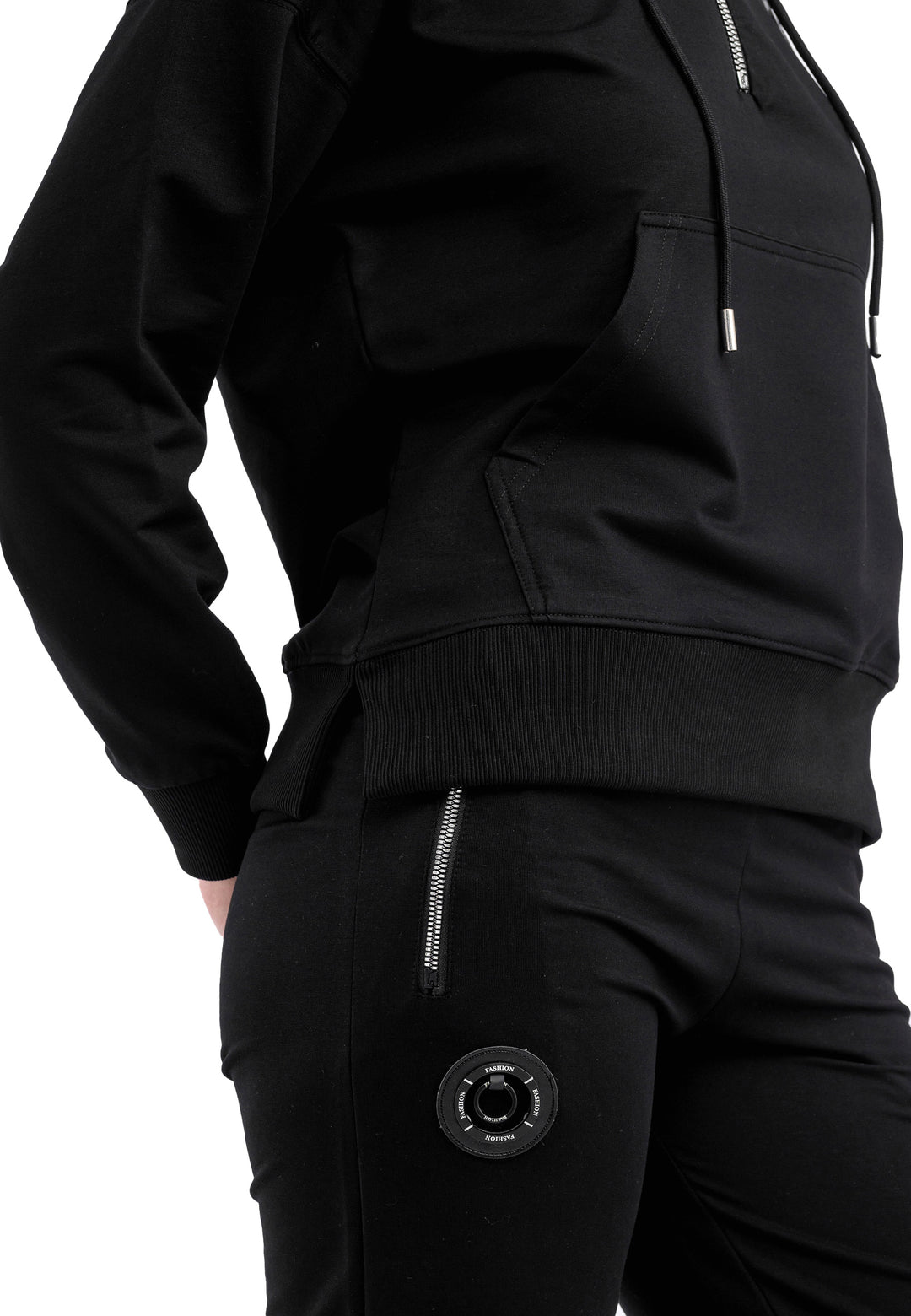 Tom Barron Ladies Half-Zip Kangaroo Pocket  Stylish Tracksuit with Logo Detailing